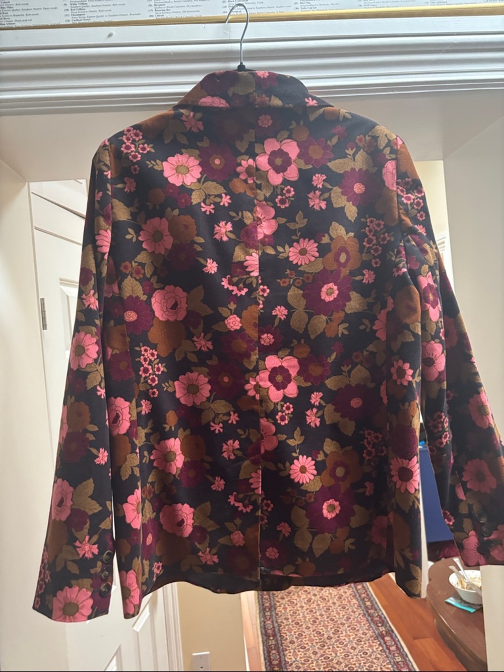 Sézane Tina Floral Blazer in Pink and Brown - Picture 6 of 6